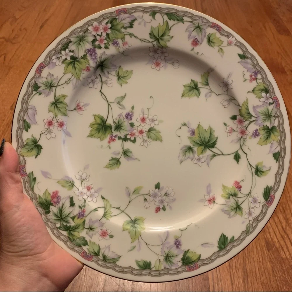 NIB Andrea by Sadek Monica Cake Set Plate & Server 11" Dia Made in Japan - Picture 4 of 14